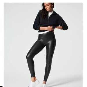 Spanxshape Faux Leather Legging Black size Medium